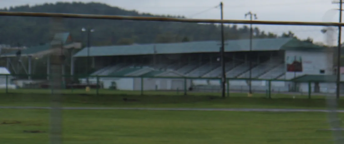The grandstand at the Franklin County Fairgrounds in Malone