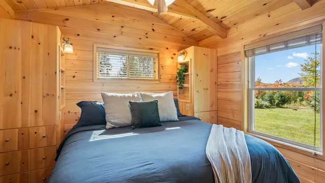 The main bedroom at The Modern Tiny Home