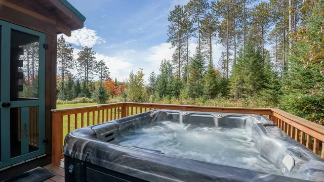 The Modern Tiny Home's hot tub on the deck