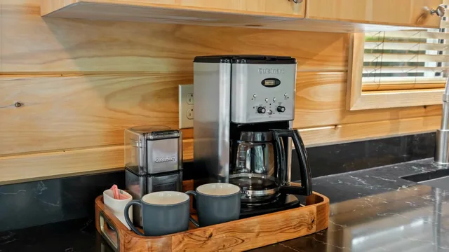 Coffee station on The Modern Pine's kitchen counter